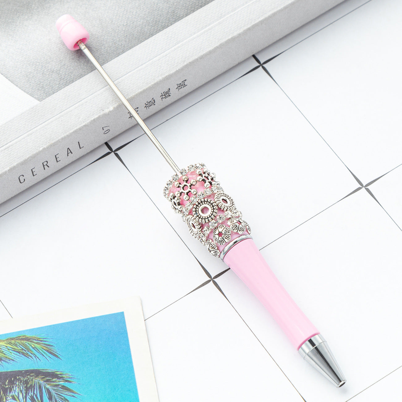 Wholesale Beadable Pen Bohemian Rhinestone Flower Patch DIY Pens